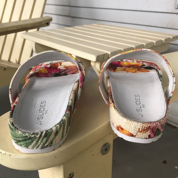 J Slides white/yellow raffia slide NIB no lid - Picture 4 of 8